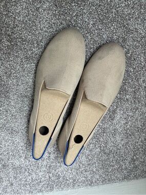 Rothy’s Slip-On Knit Loafers in Beige